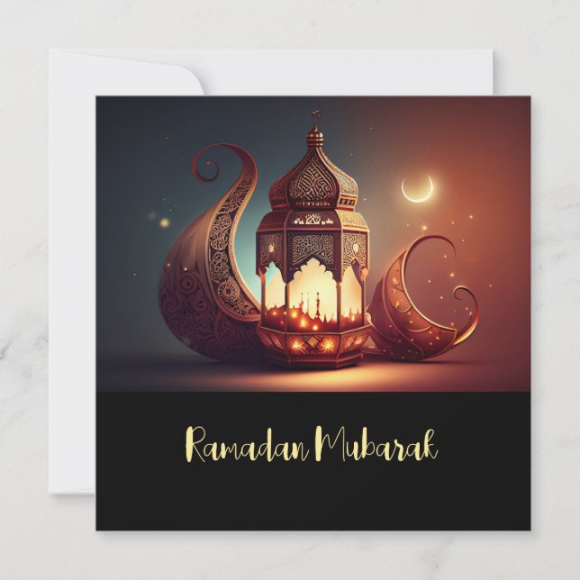 Ramadan Mubarak Flat Holiday Card (Front)