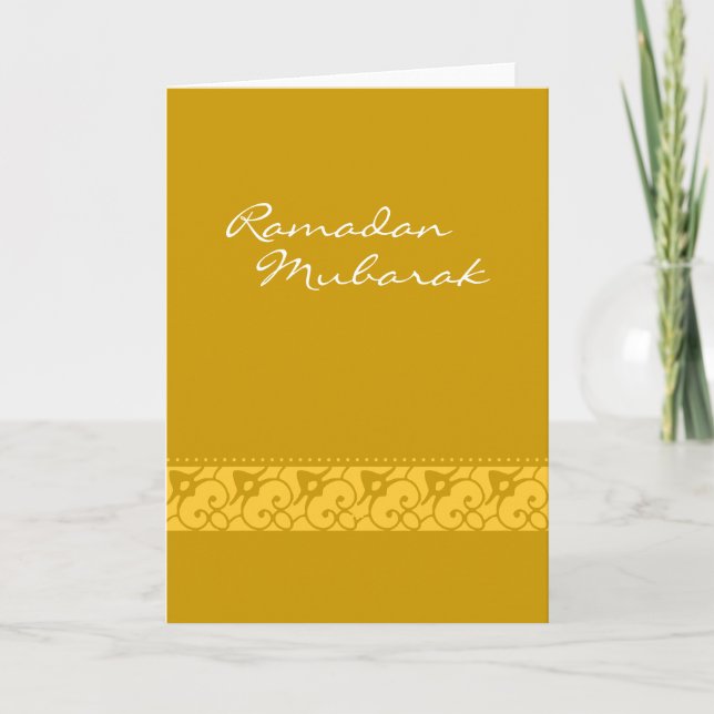 Ramadan Mubarak Floral Card (Front)