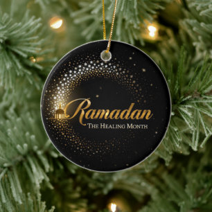 Ramadan MubaraK Holiday Card Ceramic Ornament