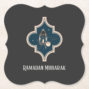 Ramadan Mubarak Iftar Party Paper Coaster