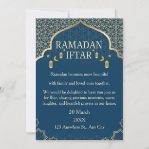 Ramadan Mubarak Invitations – Elegant Family Iftar