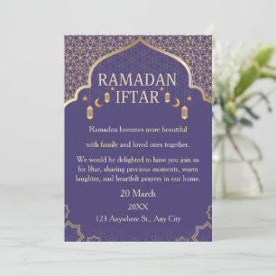 Ramadan Mubarak Invitations – Elegant Family Iftar