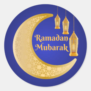 Ramadan Mubarak Islamic Art Classic Round Sticker