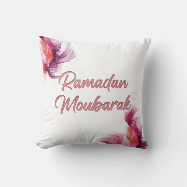Ramadan Mubarak islamic art Cushion (Front)