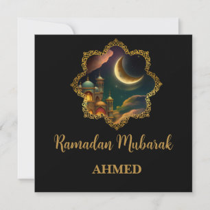 RAMADAN MUBARAK KAREEM 2024 personalised name Holiday Card