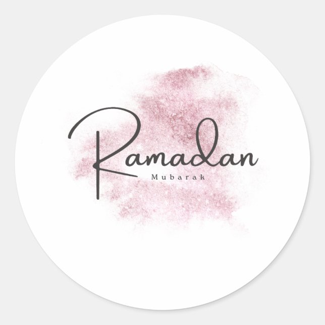 Ramadan Mubarak karem Classic Round Sticker (Front)