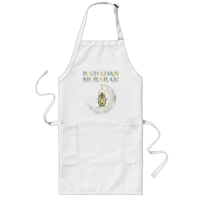 Ramadan Mubarak Long Apron (Front)