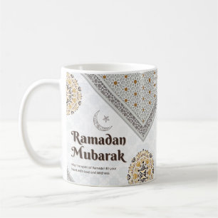 Ramadan Mubarak Mandala Crescent Art Coffee Mug