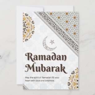 Ramadan Mubarak Mandala Crescent Art Holiday Card