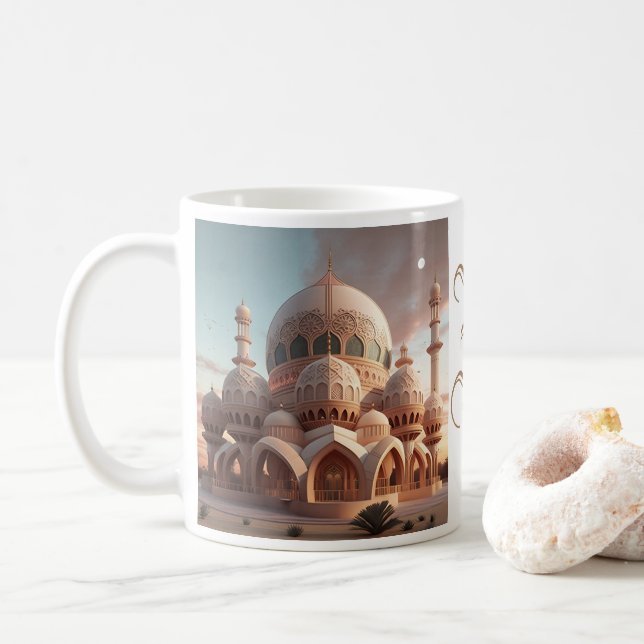 Ramadan Mubarak Name Coffee Mug (With Donut)