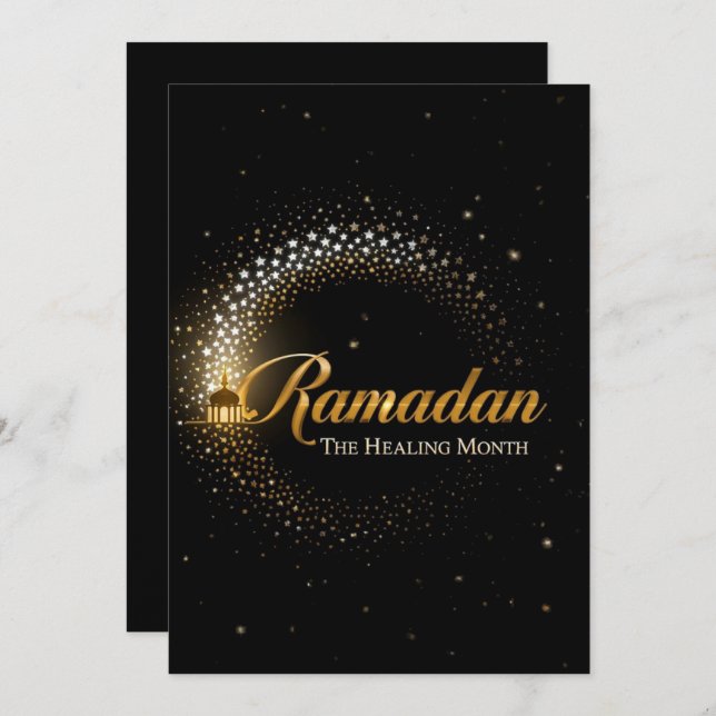 Ramadan MubaraK Personalised Holiday  Card (Front/Back)
