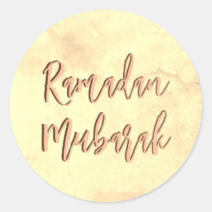 Ramadan Mubarak Pretty Classic Round Sticker