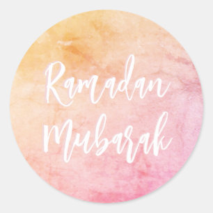 Ramadan Mubarak Pretty Elegant Classic Round Sticker
