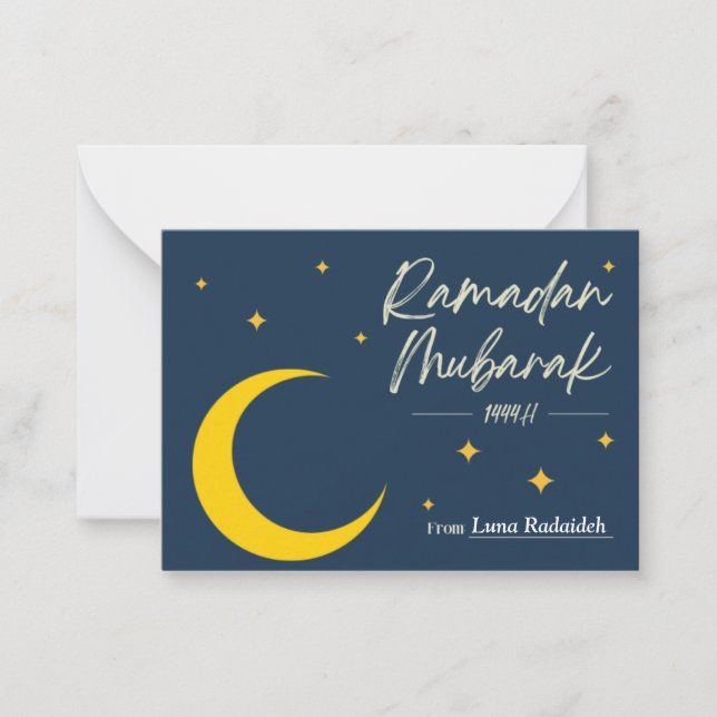 Ramadan Mubarak| Ramadan Kareem    Card (Front)