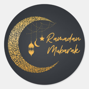 Ramadan Mubarak -Ramadan Kareem -Eid Mubarak Classic Round Sticker
