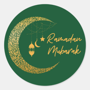 Ramadan Mubarak -Ramadan Kareem -Eid Mubarak Classic Round Sticker