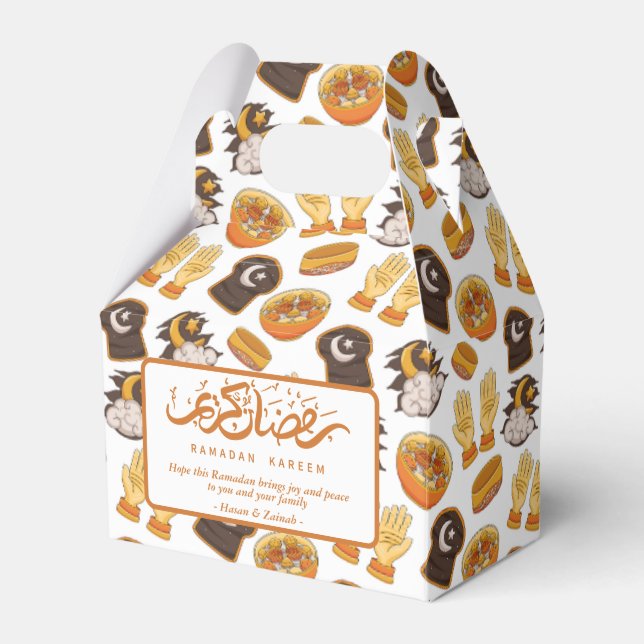 Ramadan Mubarak -Ramadan Kareem -Iftar Favour Boxe Box (Front Side)