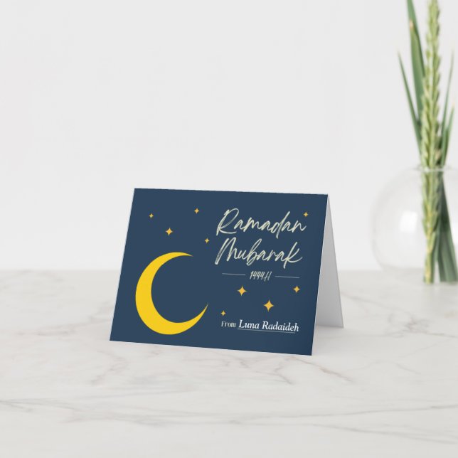  Ramadan Mubarak| Ramadan Kareem     Note Card (Front)