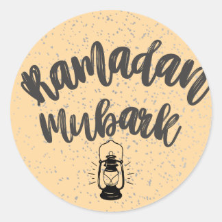 Ramadan mubark classic round sticker