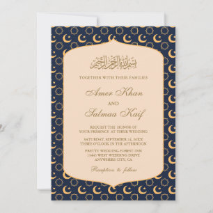 Ramadan nights muslim wedding Invitations