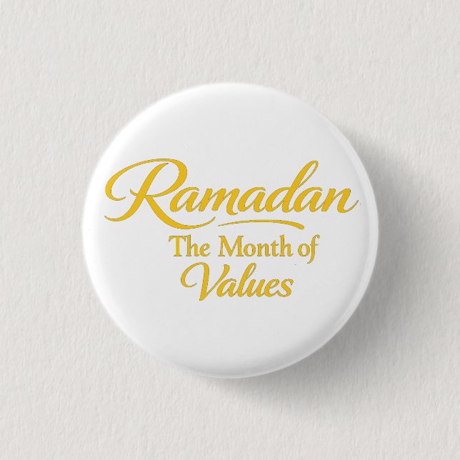 Ramadan of Values 3 Cm Round Badge (Front)