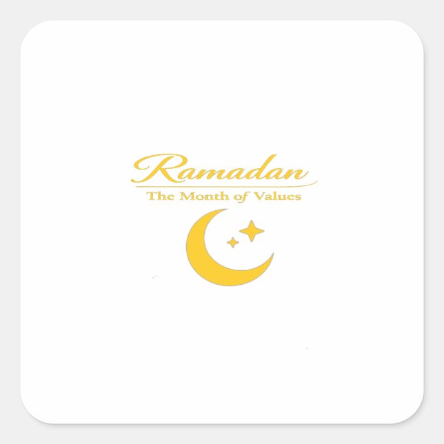 Ramadan of Values Square Sticker (Front)