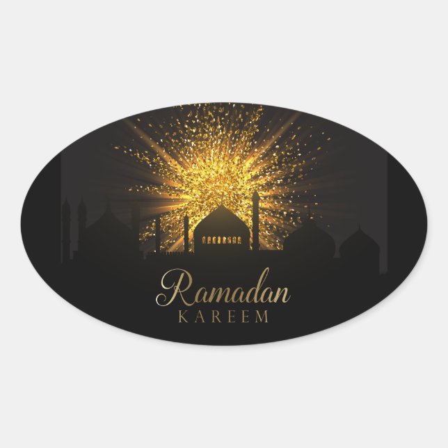 Ramadan Oval Sticker (Front)