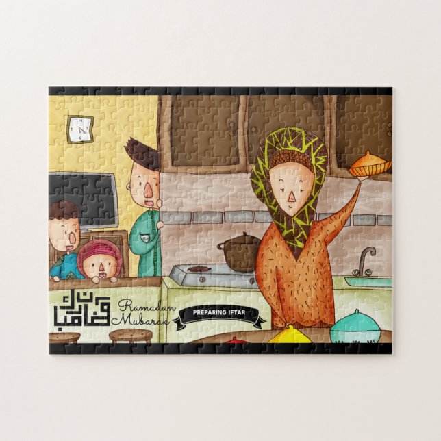 Ramadan Puzzle Preparing Iftar (Horizontal)
