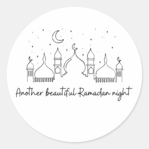 RAMADAN RAMADAN KAREEM RAMADAN MUBARAK CLASSIC ROUND STICKER