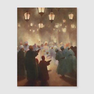 Ramadan scene from 1902 magnetic  card