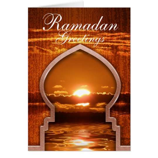 Ramadan Sunset Greetings Card