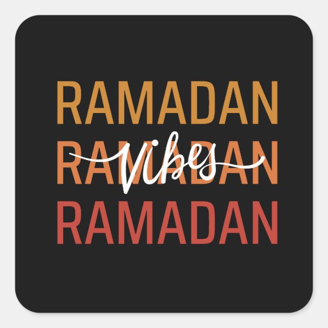 Ramadan Vibes Square Sticker (Front)