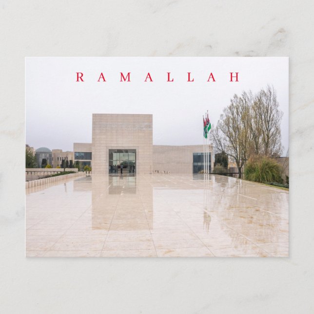 Ramallah Arafat Mausoleum view postcard (Front)