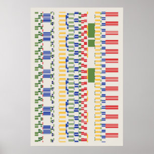 Ramanujan Numbers Pattern Poster