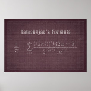 Ramanujan's Pi Formula - Math Poster