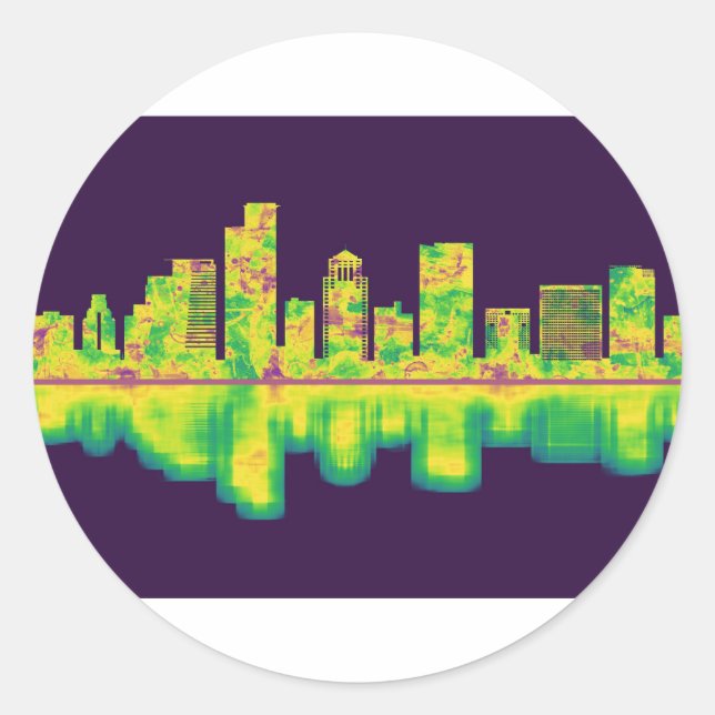 Ramat Gan Israel Skyline Classic Round Sticker (Front)