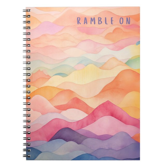 Ramble On Watercolor  Notebook (Front)