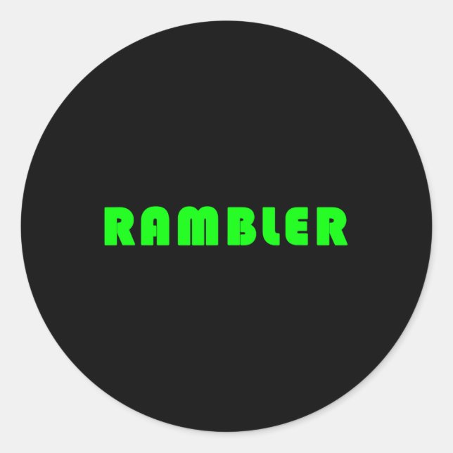 Rambler 1  classic round sticker (Front)