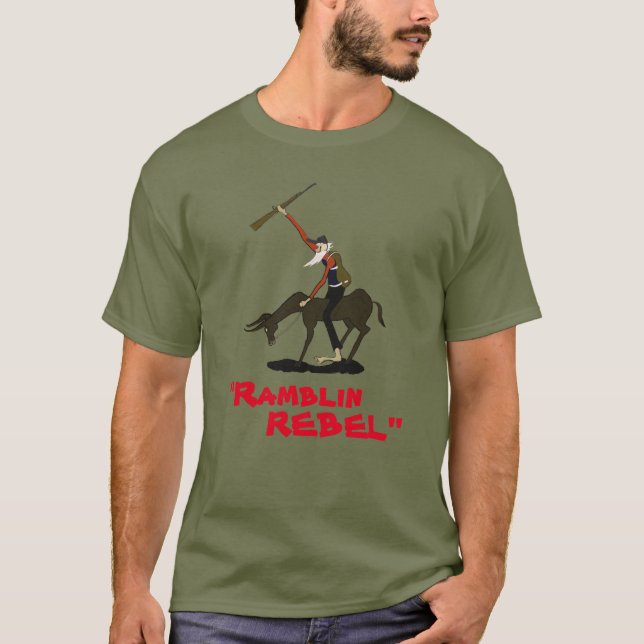 Ramblin Rebel Nose Art T-Shirt (Front)