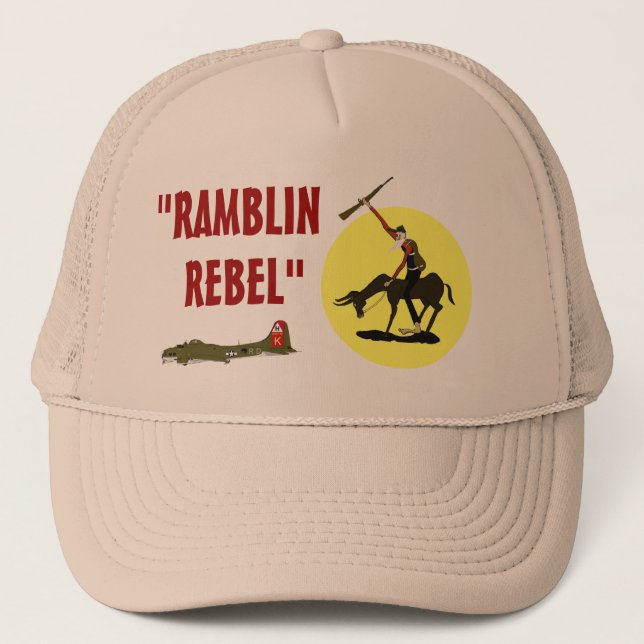 "RAMBLIN, REBEL" TRUCKER HAT (Front)