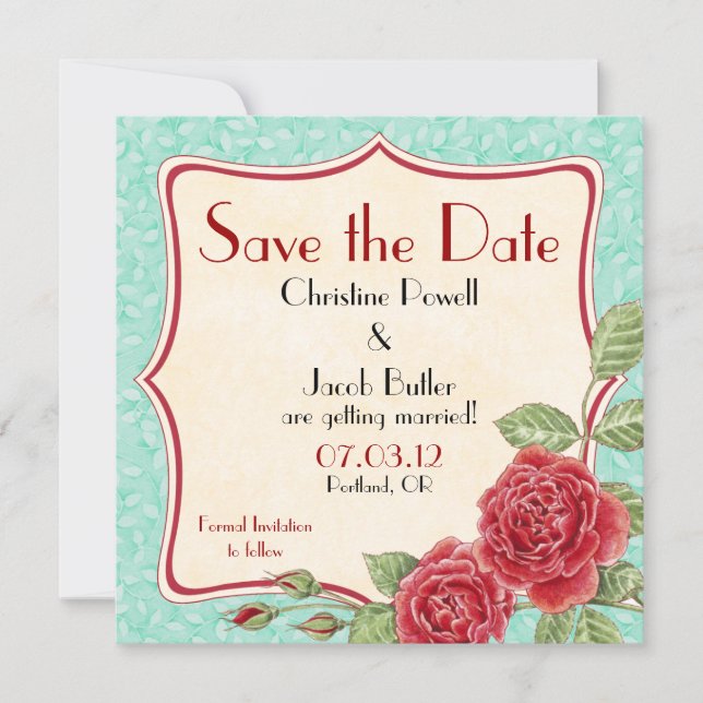 Rambling Rose - Save the Date (Front)