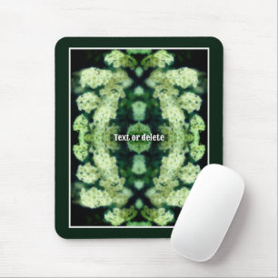 Rambling Wild White Roses Abstract Personalised Mouse Pad