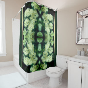 Rambling Wild White Roses Abstract Shower Curtain