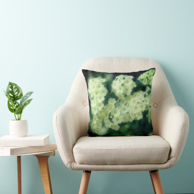 Rambling Wild White Roses   Cushion (Chair)