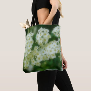 Rambling Wild White Roses Flower Tote Bag