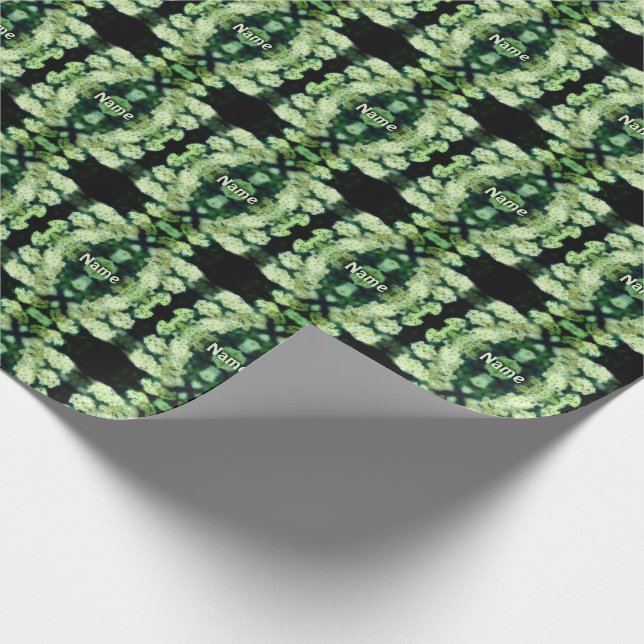 Rambling Wild White Roses Personalised Wrapping Paper (Corner)