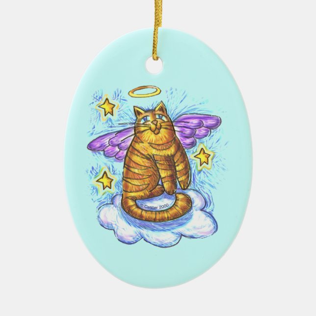 Rambo Kitty Cat Angel  Ornament (Front)