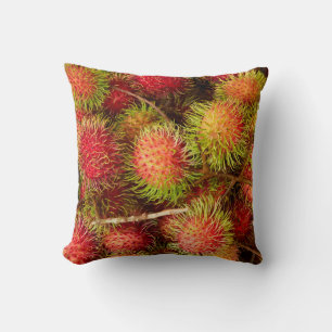 Rambutan Fruit at Can Duoc Market Cushion
