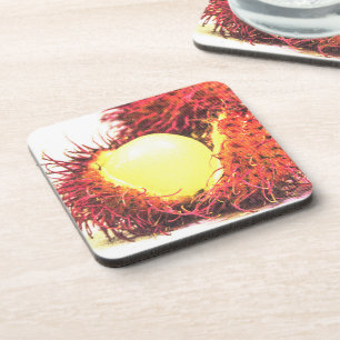 "Rambutan Fruit" Cute Photo. Buy Now Coaster