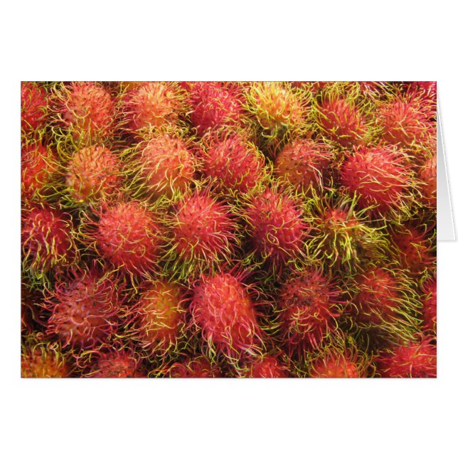 Rambutan Tropical Fruit Card (Front Horizontal)